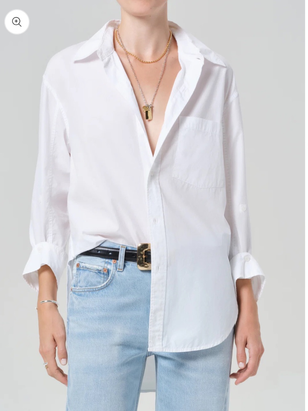 Citizens of Humanity Kayla Button Down Top in White